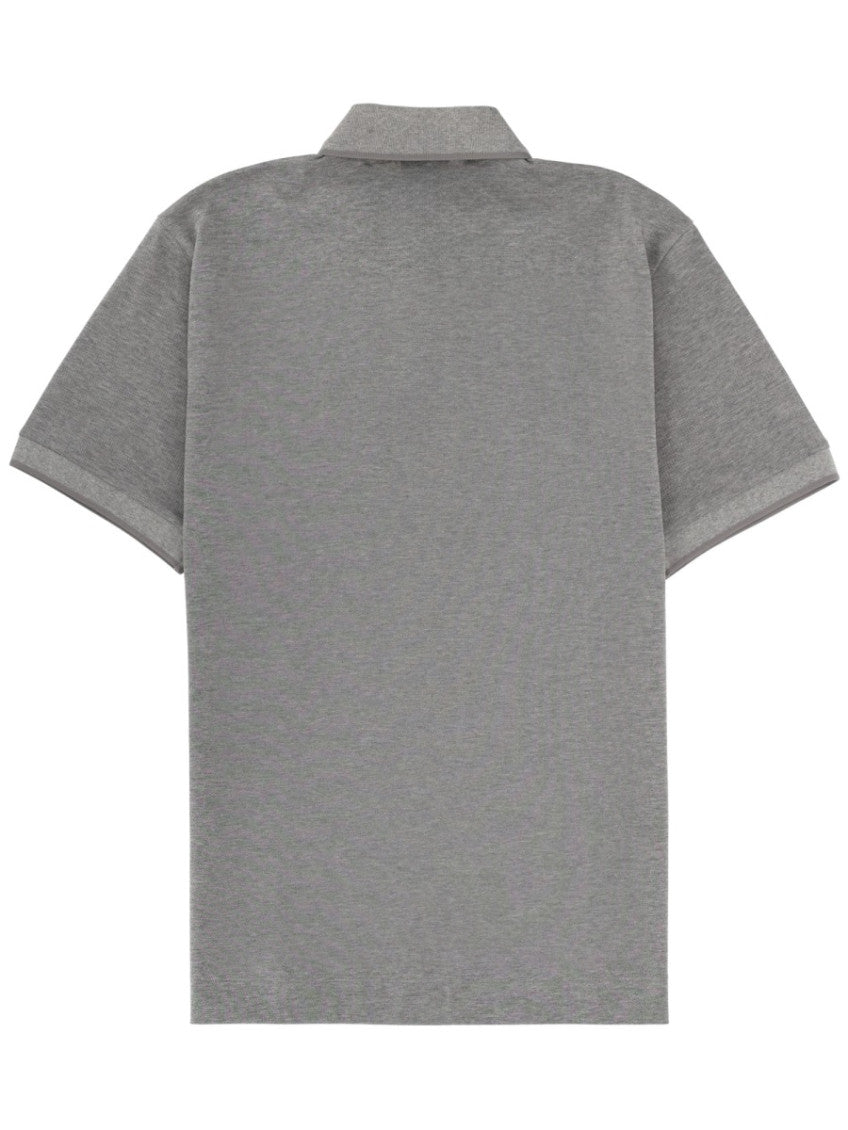 Grey Solid Shirt Collar Polo 2