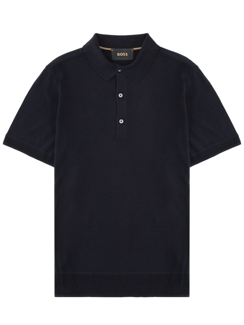 Navy Blue Solid Polo 1