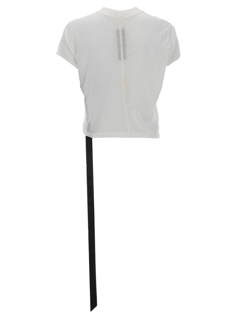 White Solid Mock Collar T-Shirt 2