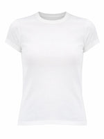 White Solid Crew Neck T-Shirt 1