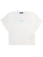 White Logo Crew Neck T-Shirt 1