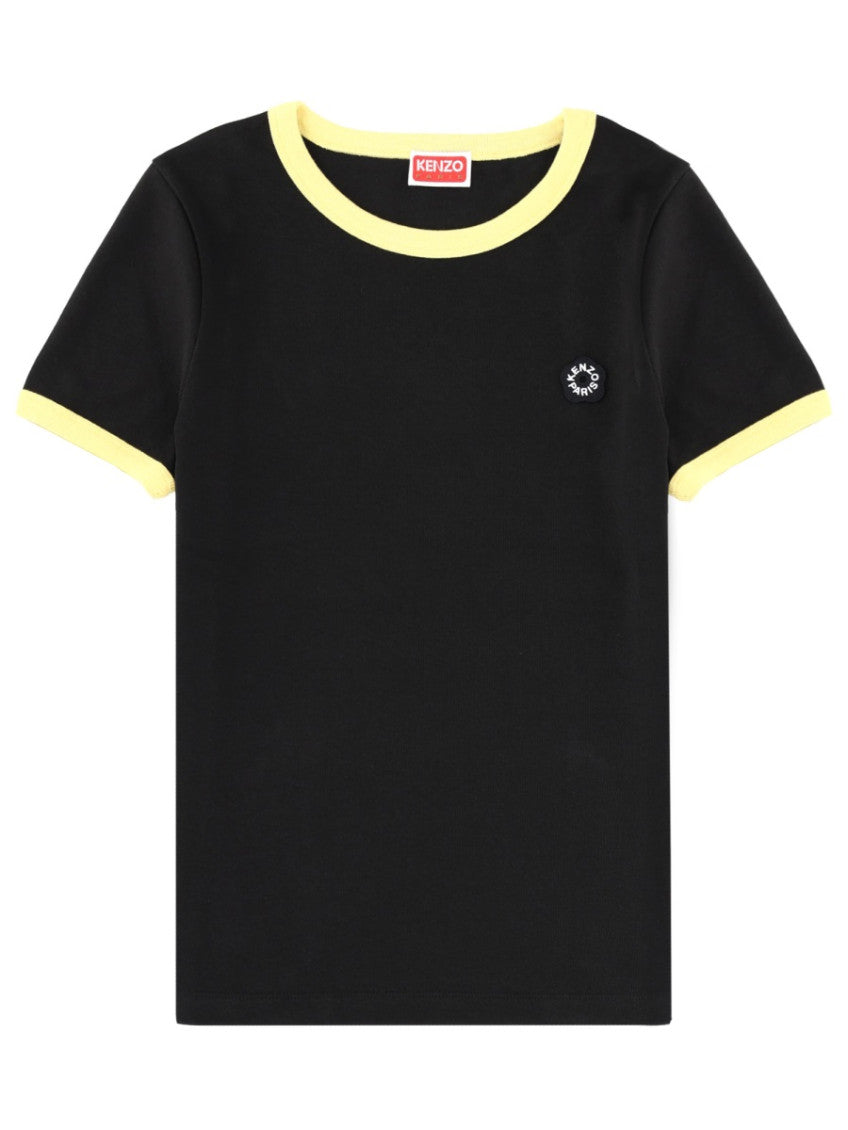 Black Solid Round Neck T-Shirt 1