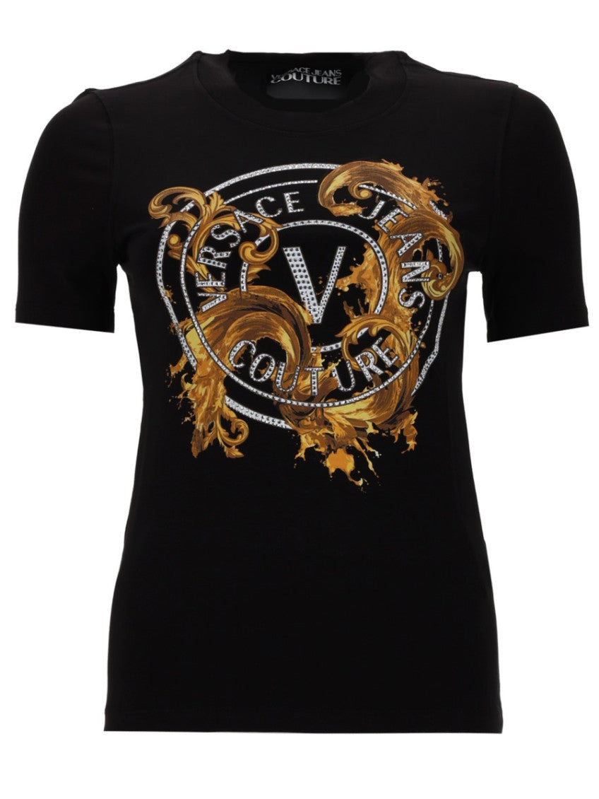 Black Graphic Crew Neck T-Shirt 1