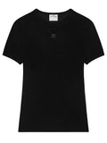 Black Logo Round Neck T-Shirt 1