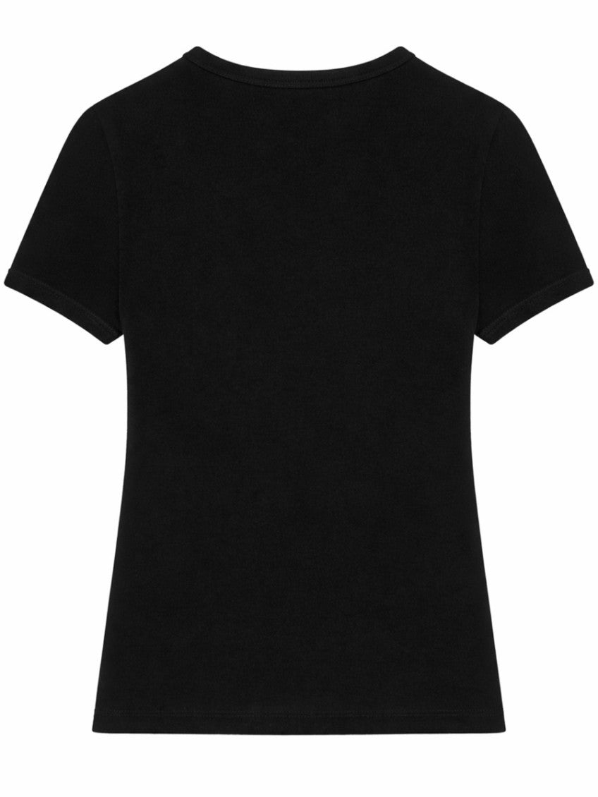 Black Logo Round Neck T-Shirt 2