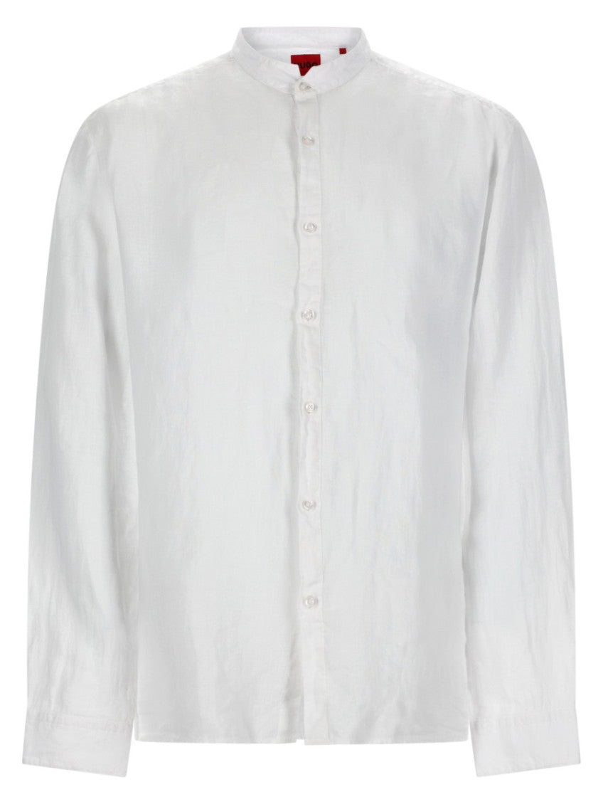 White Regular Solid Shirt 1