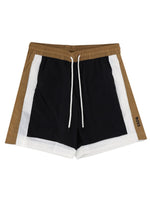Black Color Block Swim Shorts 1
