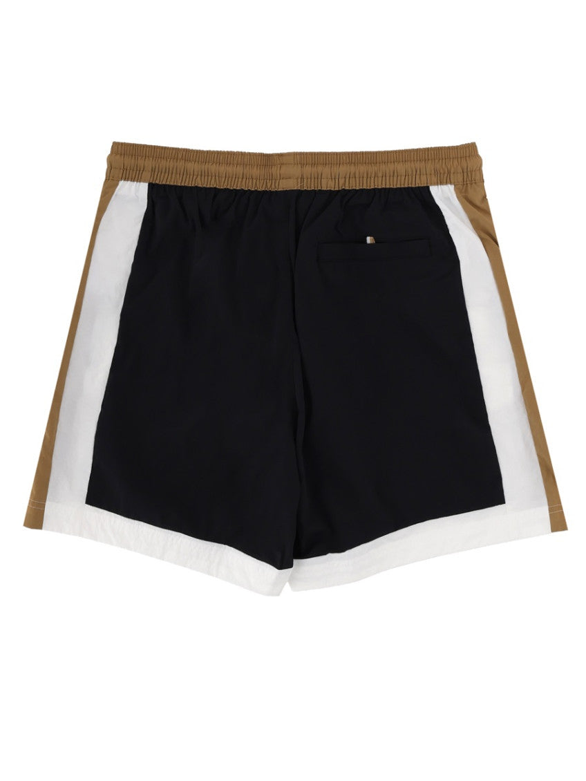 Black Color Block Swim Shorts 2