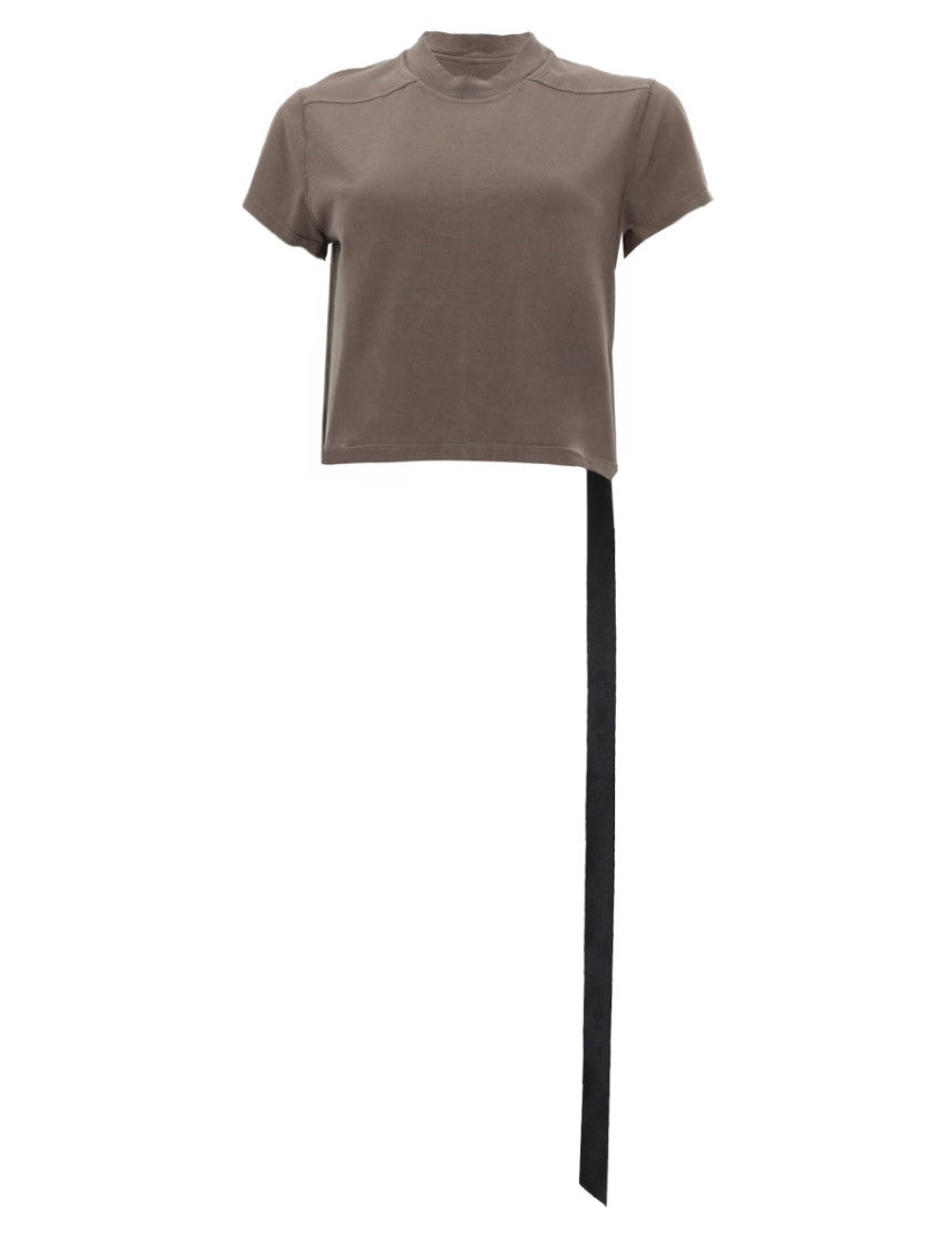 Brown Solid Mock Collar T-Shirt 1