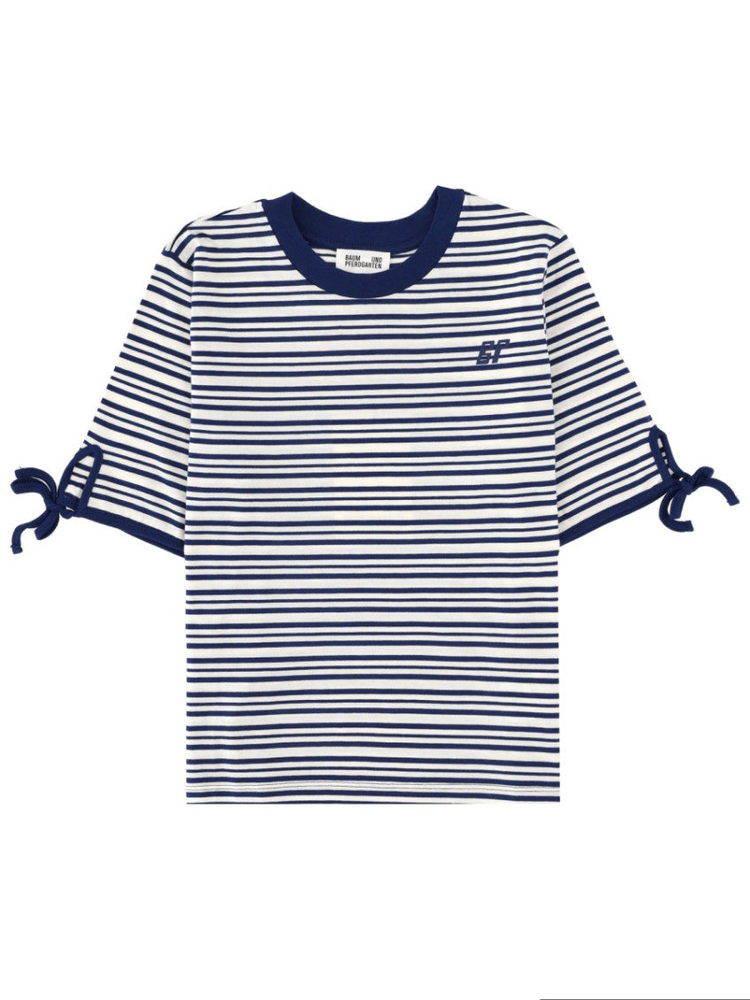 Blue Stripes Crew Neck T-Shirt 1
