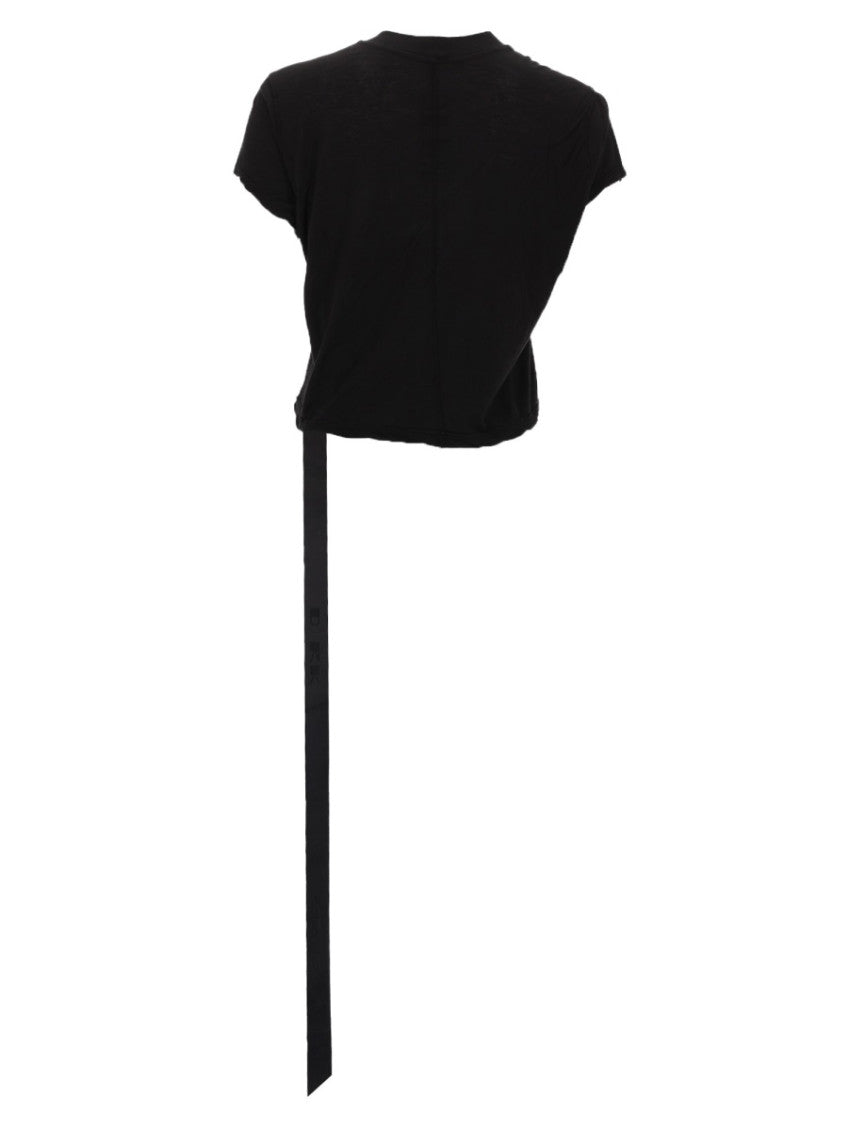 Black Solid Crew Neck T-Shirt 2