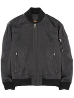 Black Solid Mock Collar Jacket 1