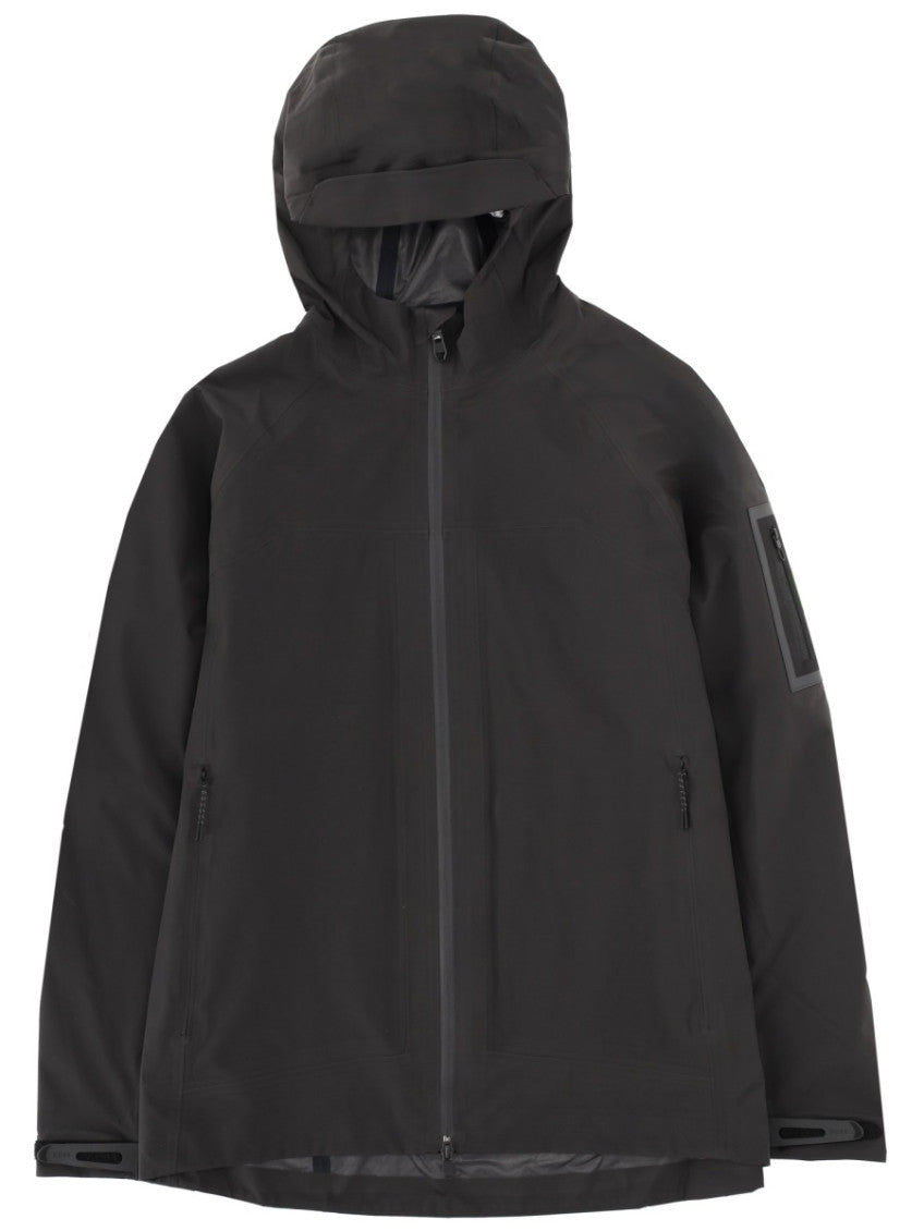 Black Solid Hood Jacket 1
