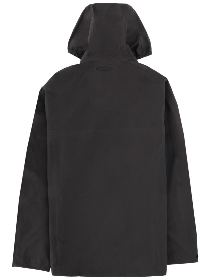 Black Solid Hood Jacket 2