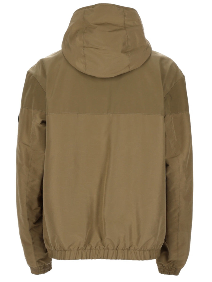 Beige Solid Hood Jacket 2