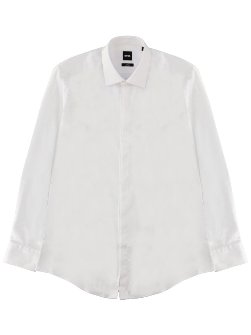 White Regular Solid Shirt 1