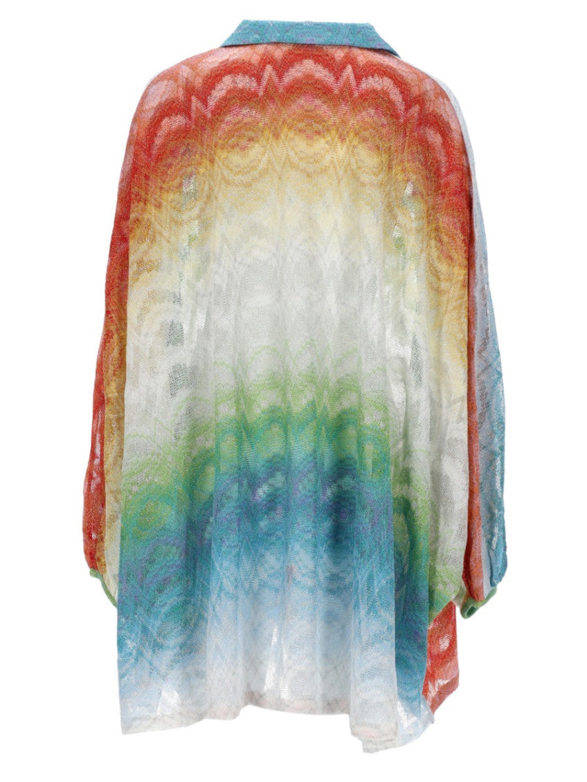 Multicolor Printed V Neck Mini Dress 3