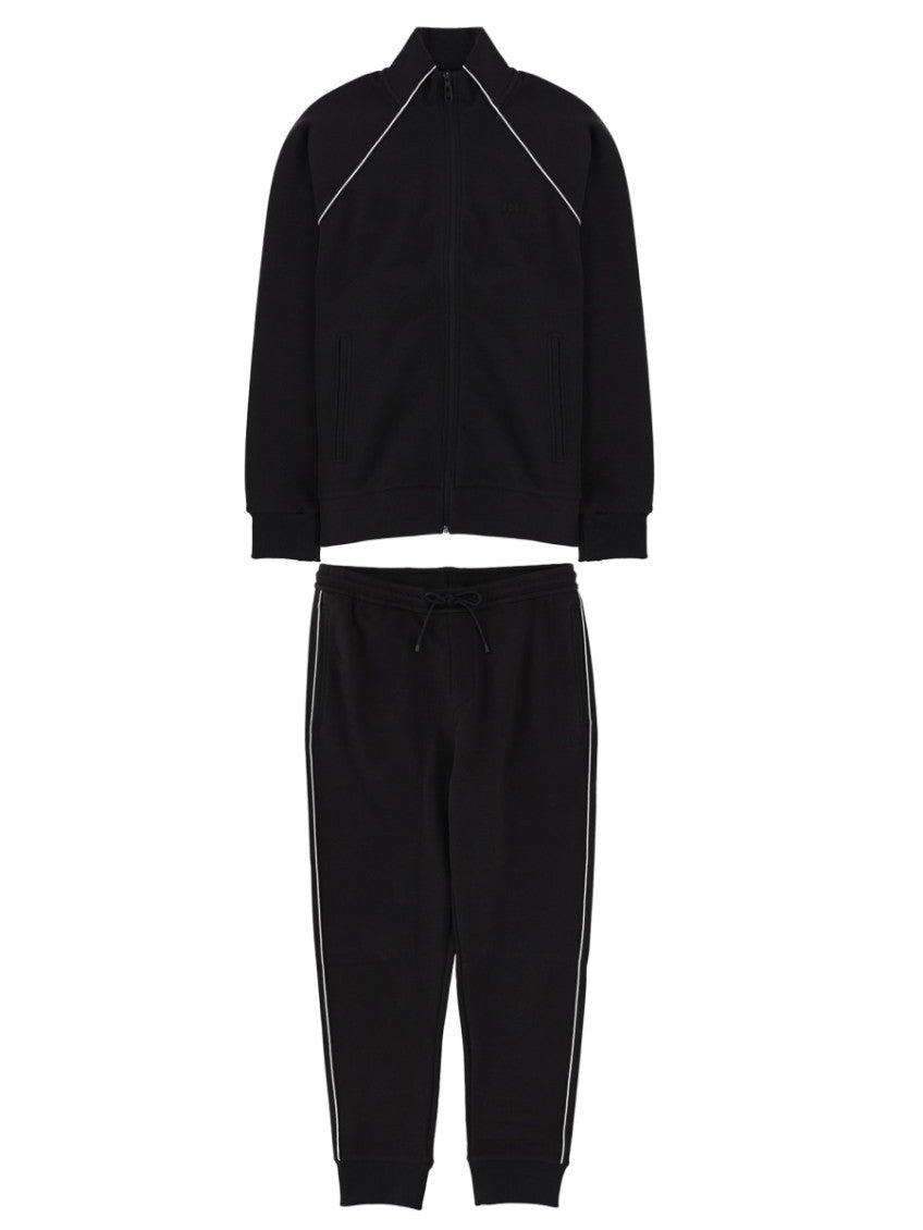 Black Cotton Blend Tracksuit 1