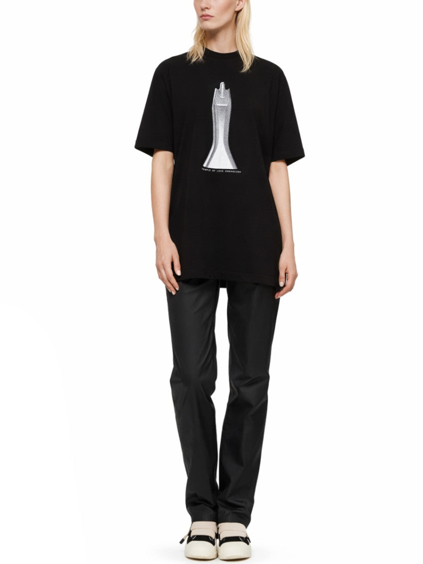 Black Graphic Crew Neck T-Shirt 3