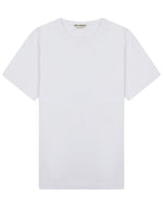White Solid Crew Neck T-Shirt 1
