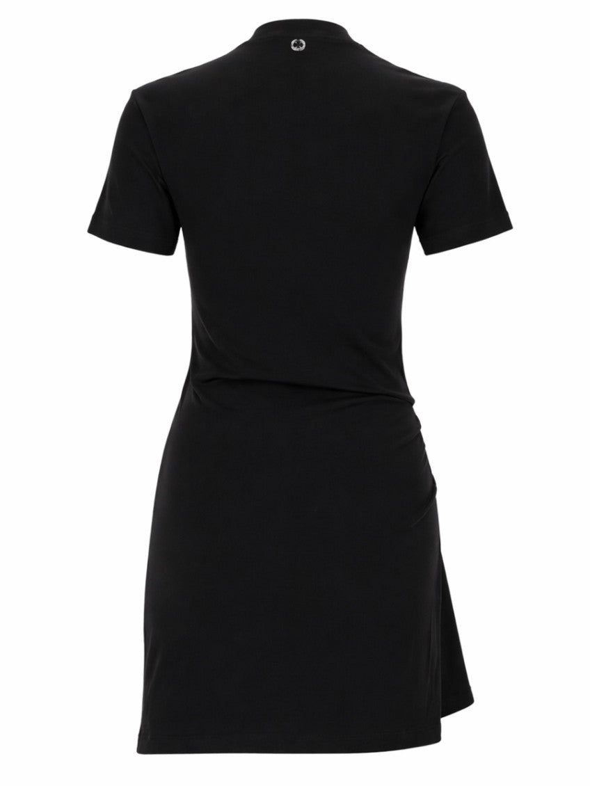 Black Round Neck Mini Dress 3