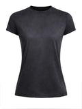Black Solid Crew Neck T-Shirt 1