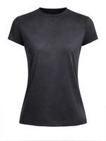 Black Solid Crew Neck T-Shirt 1
