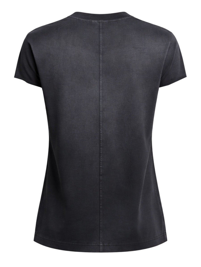 Black Solid Crew Neck T-Shirt 2