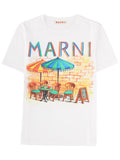 White Graphic Crew Neck T-Shirt 1