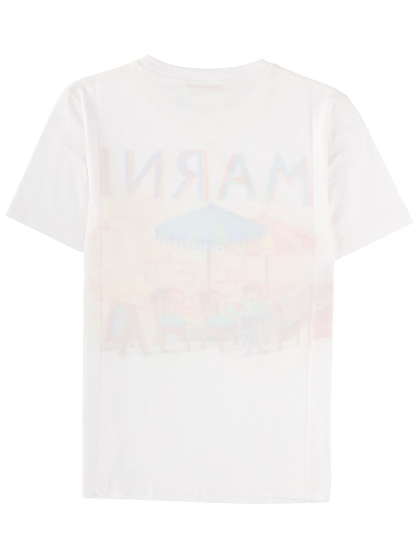 White Graphic Crew Neck T-Shirt 2