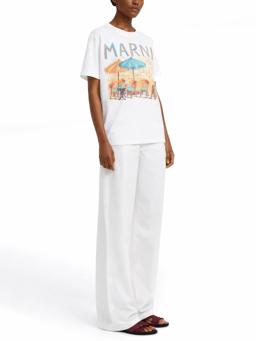 White Graphic Crew Neck T-Shirt 3
