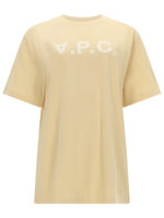 Beige Logo Crew Neck T-Shirt 1