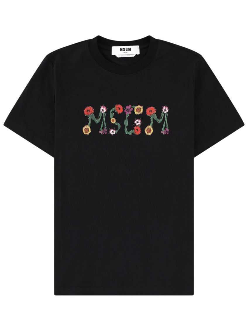 Black Logo Crew Neck T-Shirt 1