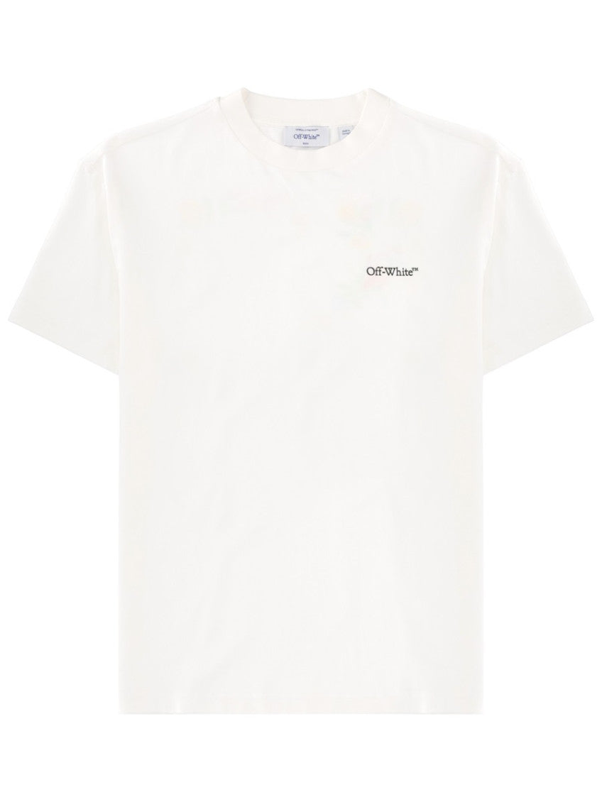 White Logo Crew Neck T-Shirt 1