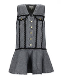 Black V Neck Mini Dress 1