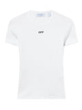 White Logo Crew Neck T-Shirt 1