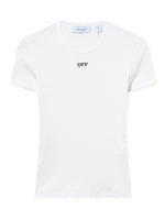 White Logo Crew Neck T-Shirt 1