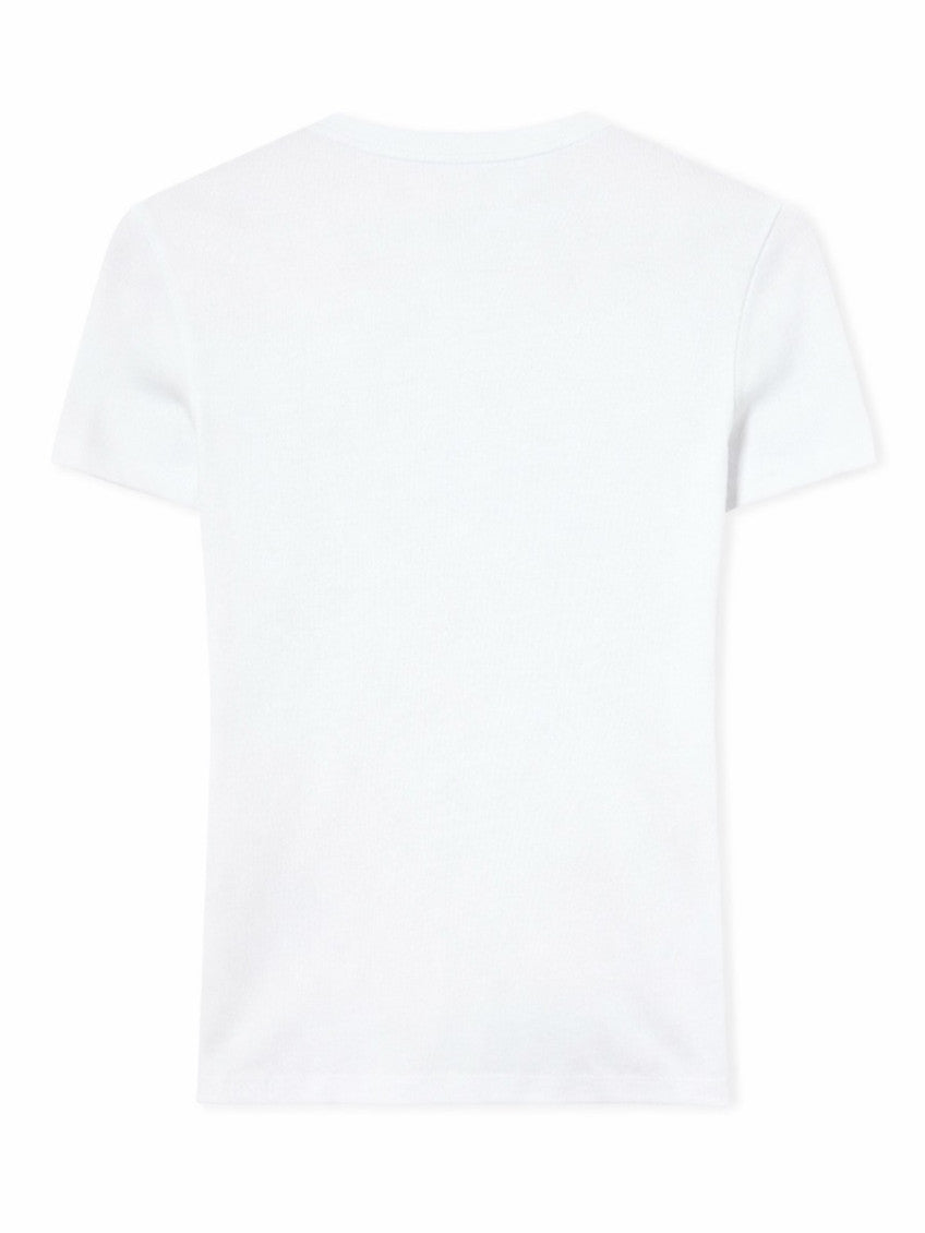 White Logo Crew Neck T-Shirt 2