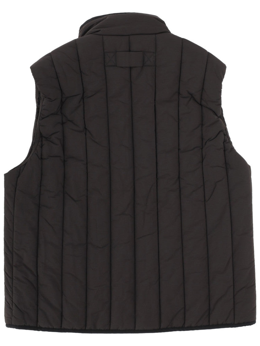 Black Quilted Mock Collar Top 2