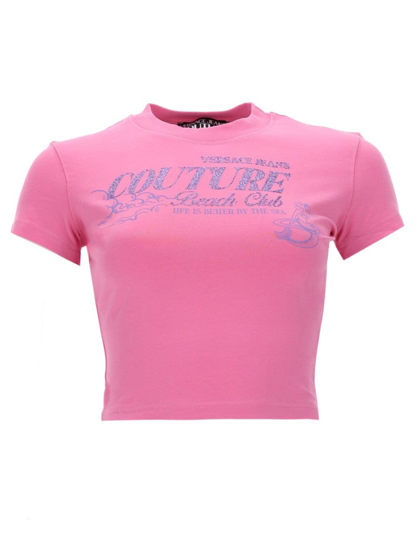 Pink Graphic Crew Neck T-Shirt 1