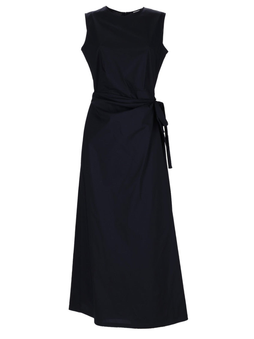 Blue Round Neck Maxi Dress 1