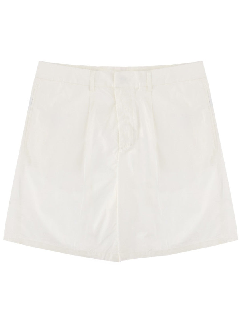 White Solid Shorts 1