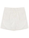 White Solid Shorts 1