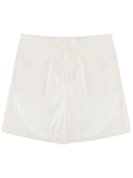 White Solid Shorts 1