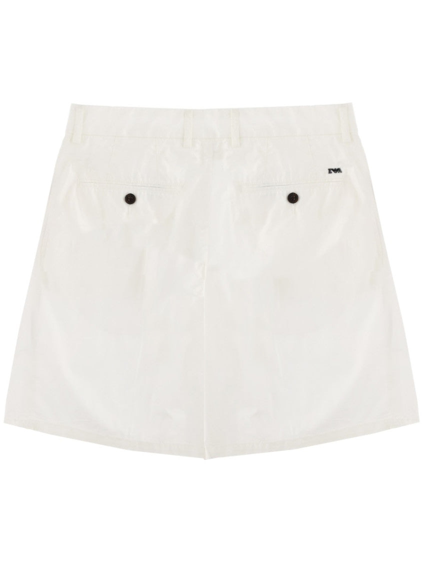 White Solid Shorts 2