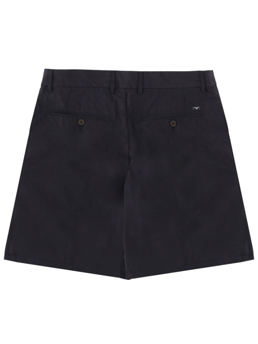 Dark Blue Solid Shorts 2