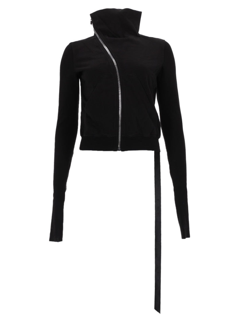 Black Solid Mock Collar T-Shirt 1