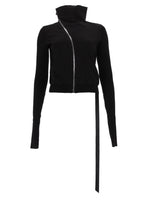 Black Solid Mock Collar T-Shirt 1
