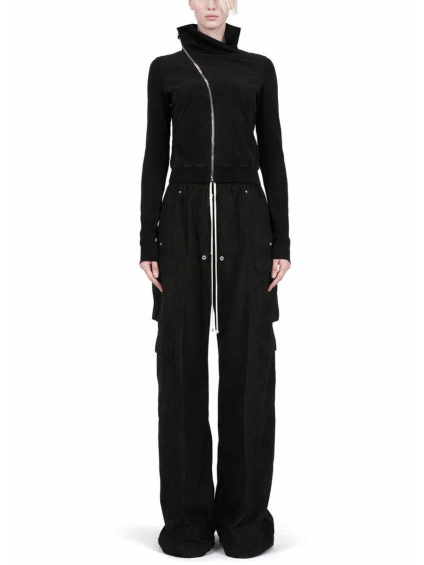 Black Solid Mock Collar T-Shirt 3