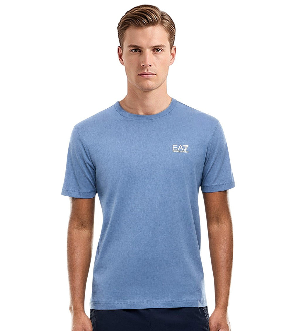 Sky Blue Logo Crew Neck T-Shirt 2